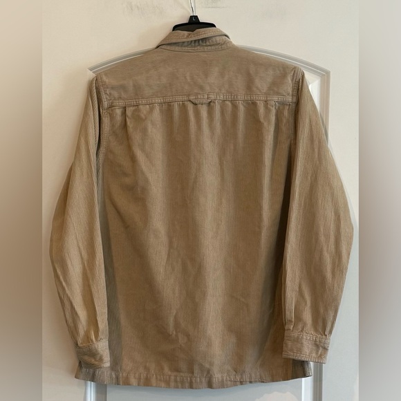 Superdry Mens Shirt Large Tan Cord Corduroy Field Shirt Overshirt Workwear XL - Picture 2 of 7